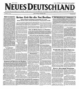 Neues Deutschland Online-Archiv vom 03.09.1948