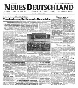 Neues Deutschland Online-Archiv vom 07.09.1948