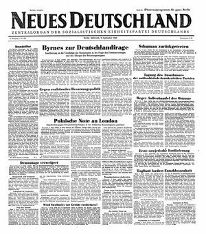 Neues Deutschland Online-Archiv vom 08.09.1948