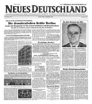 Neues Deutschland Online-Archiv vom 10.09.1948