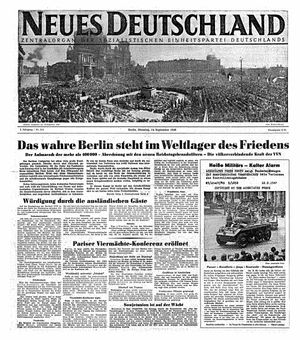 Neues Deutschland Online-Archiv vom 14.09.1948