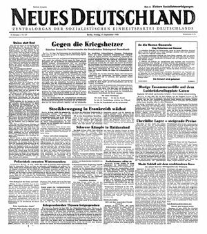 Neues Deutschland Online-Archiv vom 17.09.1948