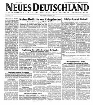 Neues Deutschland Online-Archiv vom 19.09.1948
