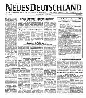 Neues Deutschland Online-Archiv vom 29.09.1948