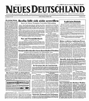 Neues Deutschland Online-Archiv vom 08.10.1948