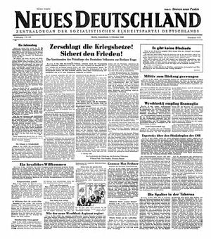 Neues Deutschland Online-Archiv vom 09.10.1948