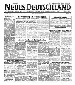 Neues Deutschland Online-Archiv vom 10.10.1948