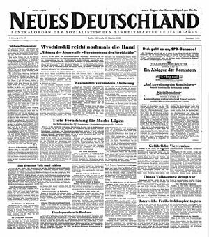 Neues Deutschland Online-Archiv vom 13.10.1948