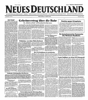 Neues Deutschland Online-Archiv vom 15.10.1948