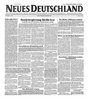 Neues Deutschland Online-Archiv vom 16.10.1948