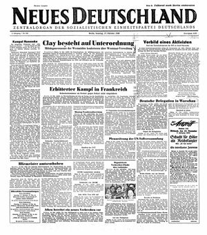 Neues Deutschland Online-Archiv vom 17.10.1948