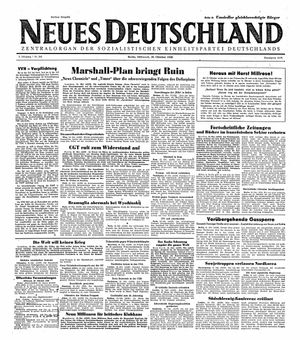 Neues Deutschland Online-Archiv vom 20.10.1948