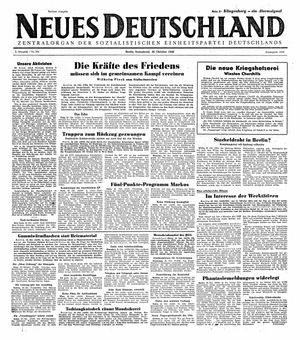 Neues Deutschland Online-Archiv vom 30.10.1948