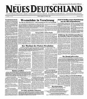 Neues Deutschland Online-Archiv vom 31.10.1948