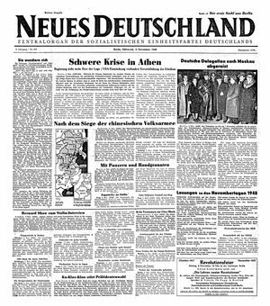 Neues Deutschland Online-Archiv vom 03.11.1948