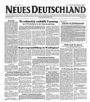 Neues Deutschland Online-Archiv vom 05.11.1948