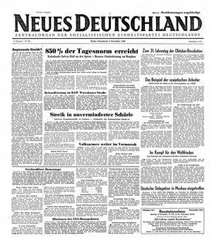 Neues Deutschland Online-Archiv vom 06.11.1948