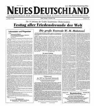 Neues Deutschland Online-Archiv vom 07.11.1948
