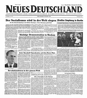 Neues Deutschland Online-Archiv vom 09.11.1948
