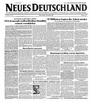 Neues Deutschland Online-Archiv vom 12.11.1948