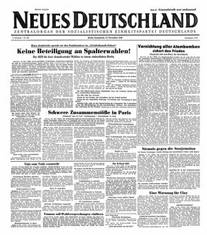 Neues Deutschland Online-Archiv vom 13.11.1948