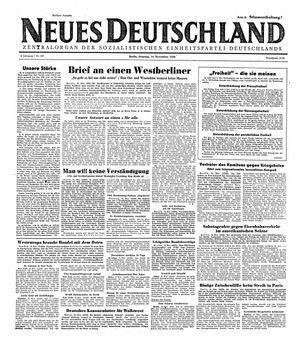Neues Deutschland Online-Archiv vom 14.11.1948