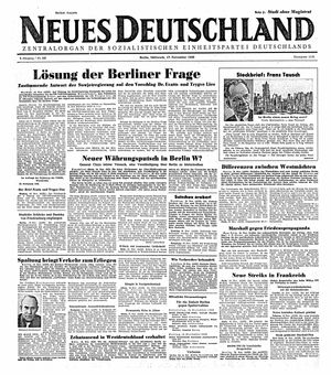 Neues Deutschland Online-Archiv vom 17.11.1948