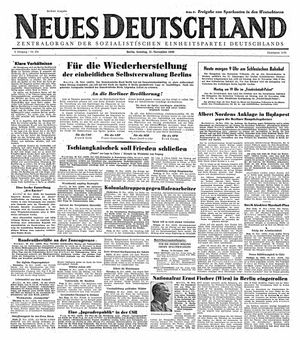 Neues Deutschland Online-Archiv vom 21.11.1948