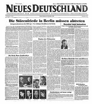 Neues Deutschland Online-Archiv vom 28.11.1948