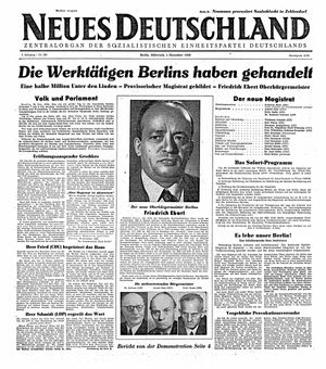 Neues Deutschland Online-Archiv vom 01.12.1948