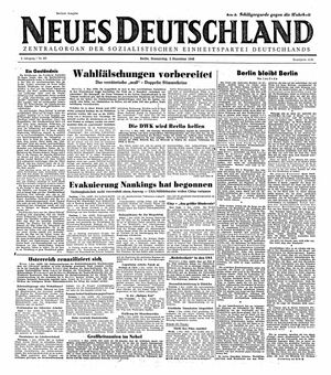 Neues Deutschland Online-Archiv vom 02.12.1948