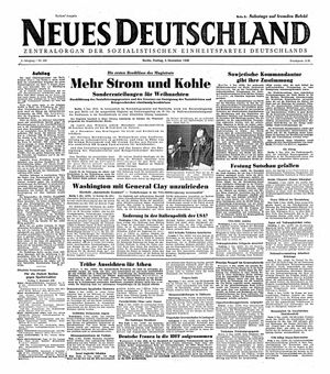 Neues Deutschland Online-Archiv vom 03.12.1948