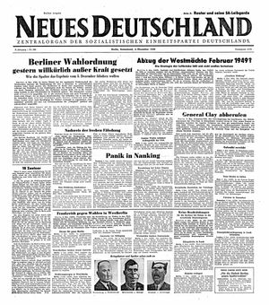 Neues Deutschland Online-Archiv vom 04.12.1948