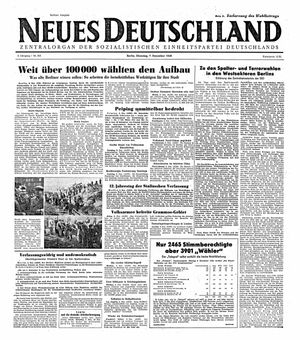 Neues Deutschland Online-Archiv vom 07.12.1948