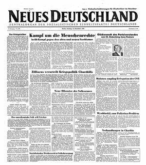Neues Deutschland Online-Archiv vom 12.12.1948