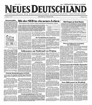 Neues Deutschland Online-Archiv vom 15.12.1948