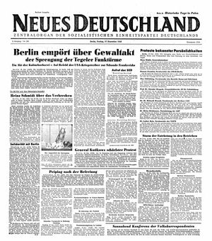 Neues Deutschland Online-Archiv vom 17.12.1948