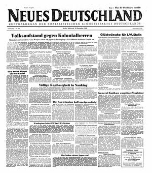 Neues Deutschland Online-Archiv vom 22.12.1948