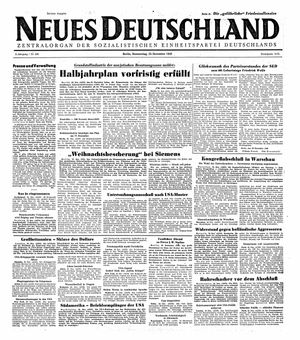 Neues Deutschland Online-Archiv vom 23.12.1948