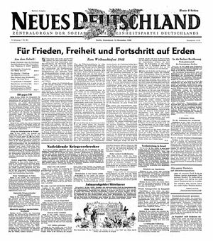 Neues Deutschland Online-Archiv vom 25.12.1948