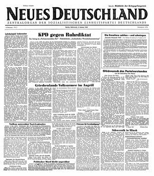 Neues Deutschland Online-Archiv vom 05.01.1949