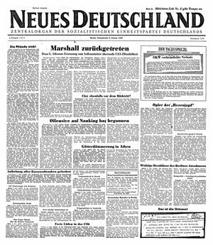 Neues Deutschland Online-Archiv vom 08.01.1949