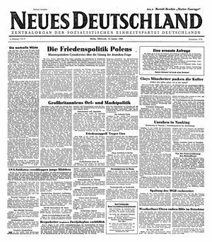 Neues Deutschland Online-Archiv vom 12.01.1949