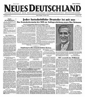 Neues Deutschland Online-Archiv vom 16.01.1949