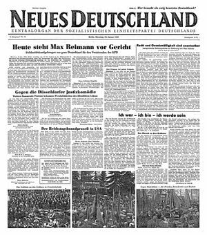 Neues Deutschland Online-Archiv vom 18.01.1949