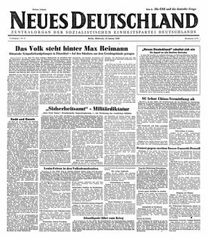 Neues Deutschland Online-Archiv vom 19.01.1949