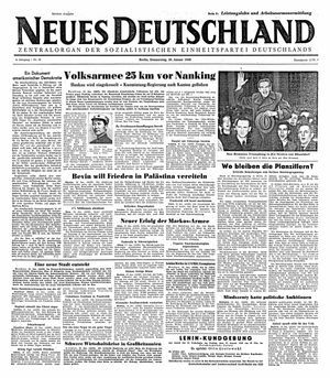 Neues Deutschland Online-Archiv vom 20.01.1949