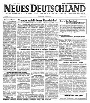 Neues Deutschland Online-Archiv vom 21.01.1949