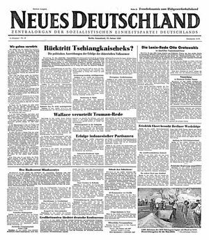 Neues Deutschland Online-Archiv vom 22.01.1949