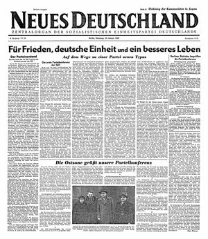 Neues Deutschland Online-Archiv vom 25.01.1949